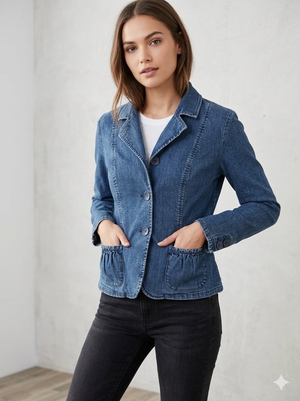 Vintage Cherokee Denim Button-Front Jacket Medium​